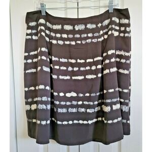 Vera Wang 16 Brown‎ Beige A Line Flirty Skirt Simply Vera NWT